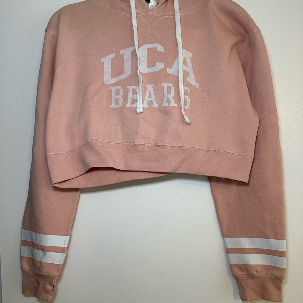 Cropped pink UCA sweatshirt